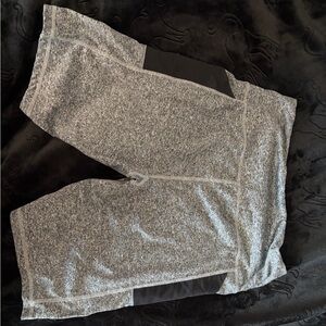 Gray and Black Athletic Bike Shorts